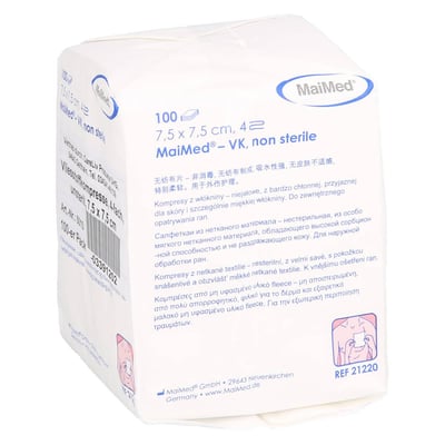 Vliesstoff Kompressen 7,5x7,5 cm 4-fach unsteril Produktbild 1