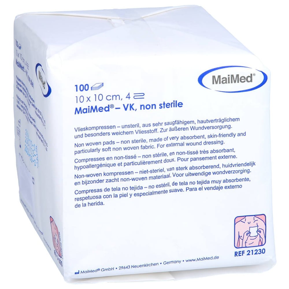 Vliesstoff Kompressen 10x10cm 4-fach unsteril