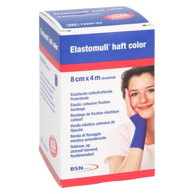 Elastomull haft 4mx8cm color blau