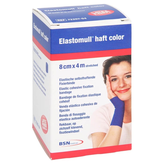 Elastomull haft 4mx8cm color blau
