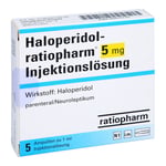 HALOPERIDOL-ratiopharm 5 mg Injektion -Lösung Ampullen Produktbild 1