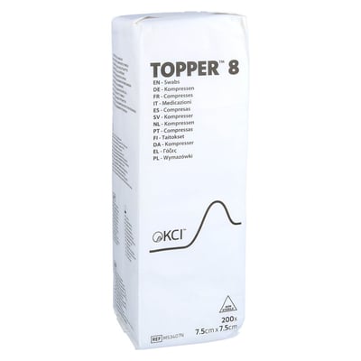 Topper 8 Kompresse 7,5x7,5 cm unsteril