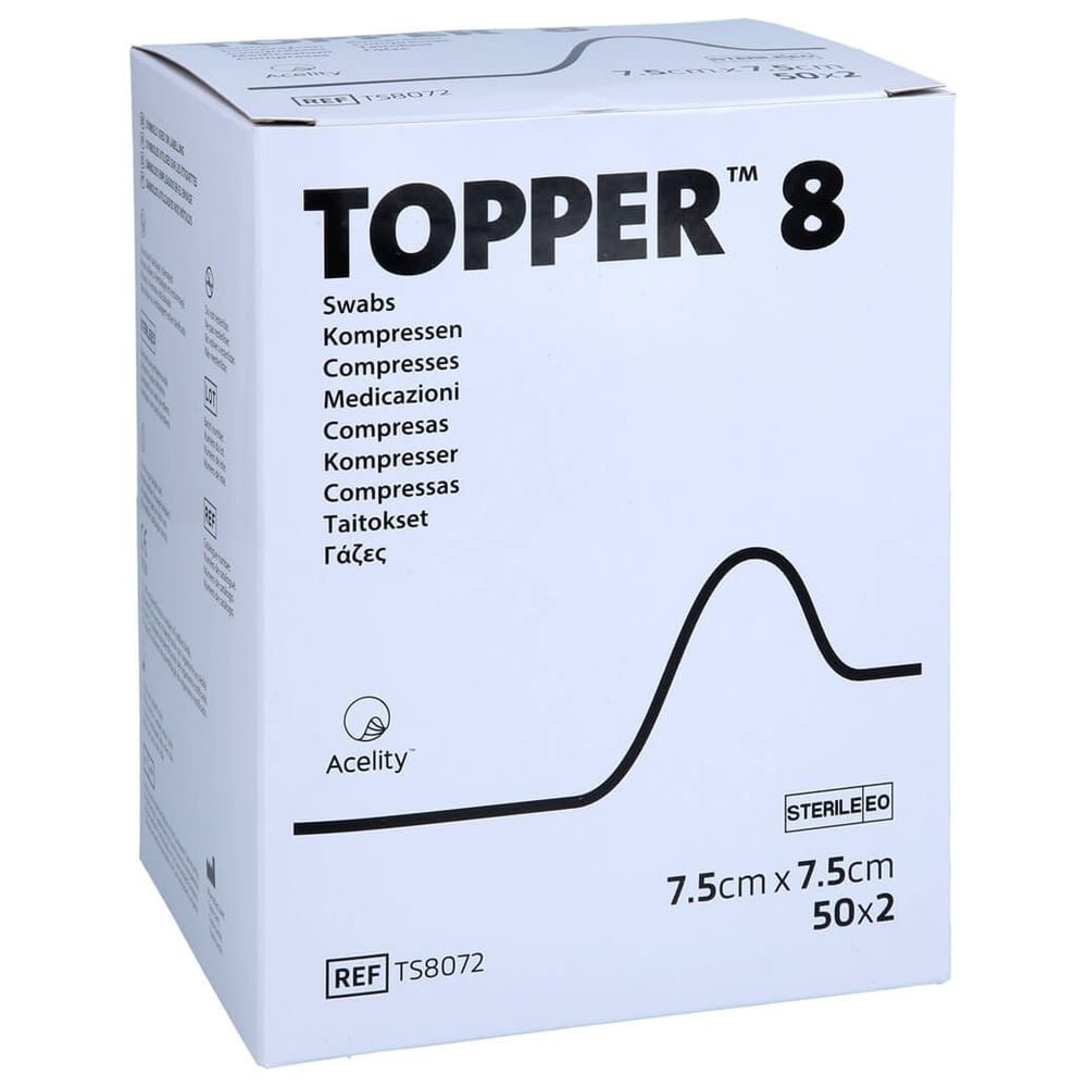 Topper 8 Kompr.7,5x7,5 cm steril