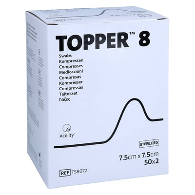 Topper 8 Kompresse 7,5x7,5 cm steril Produktbild 1