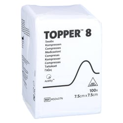 Topper 8 Kompresse 7,5x7,5 cm unsteril