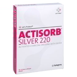 Actisorb 220 Silver 6,5x9,5 cm steril Kompressen Emra-Med
