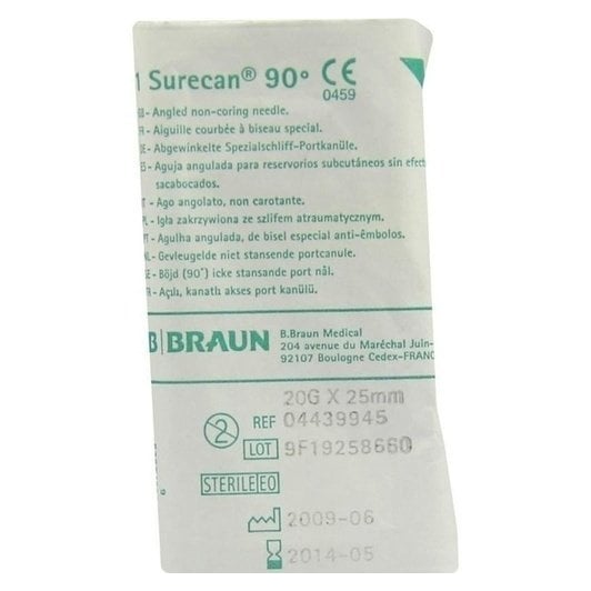 Surecan Portkanüle 20 Gx25 mm abgewinkelt
