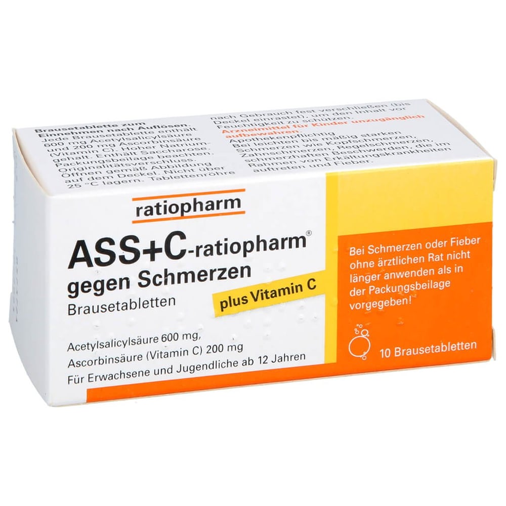 ASS+C-ratiopharm gegen Schmerzen