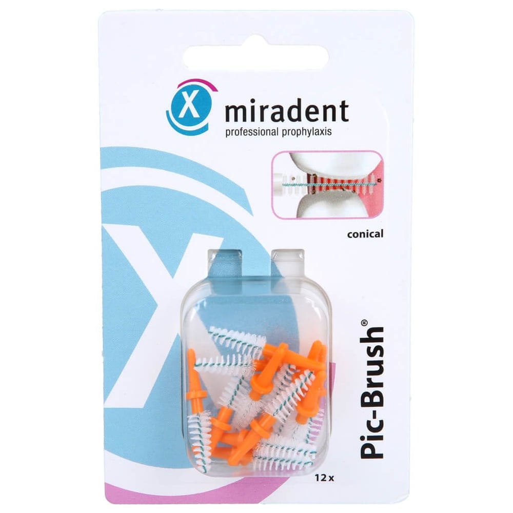 Miradent Interd.Pic-Brush Ersatzb.konisch orange