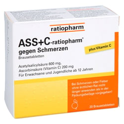 ASS+C-ratiopharm gegen Schmerzen