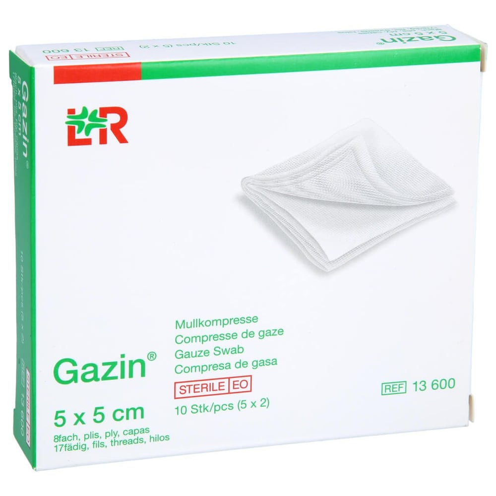 Gazin Kompresse 5x5cm 8fach steril