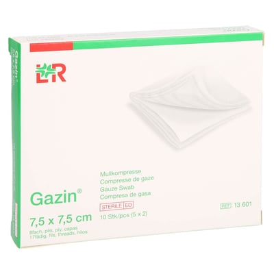 Gazin Kompresse 7,5x7,5 cm 8fach steril Produktbild 1