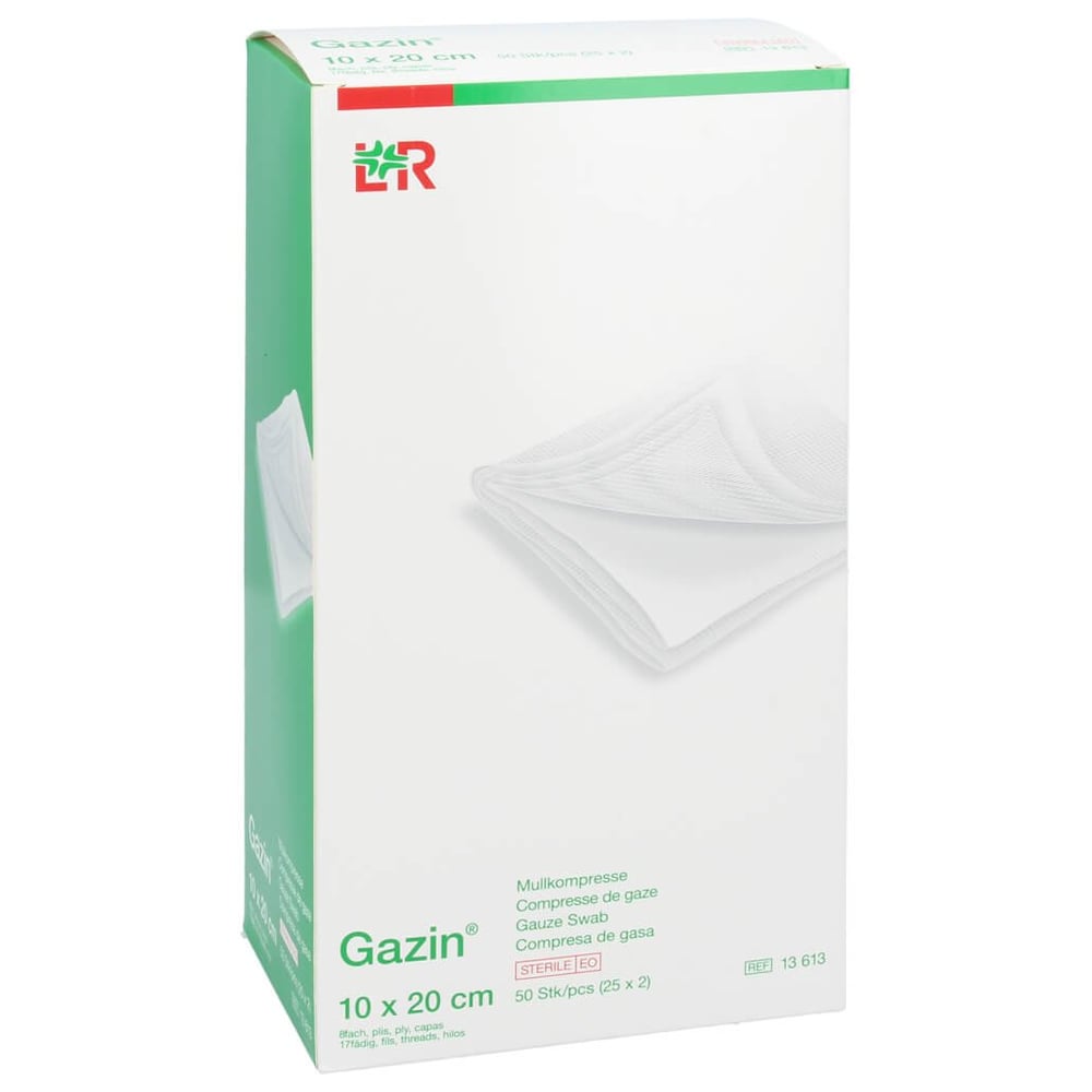 Gazin Kompresse 10x20cm 8fach steril