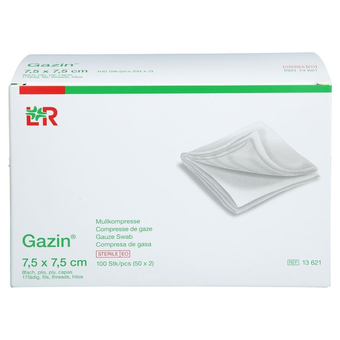 Gazin Mullkompressen 7,5x7,5 cm steril 8fach
