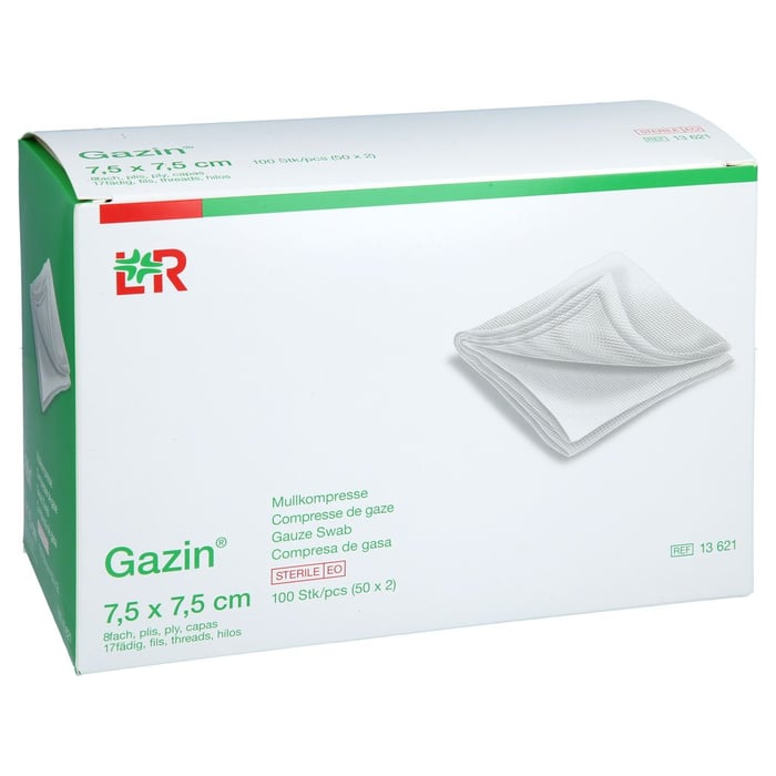 Gazin Mullkompressen 7,5x7,5 cm steril 8fach