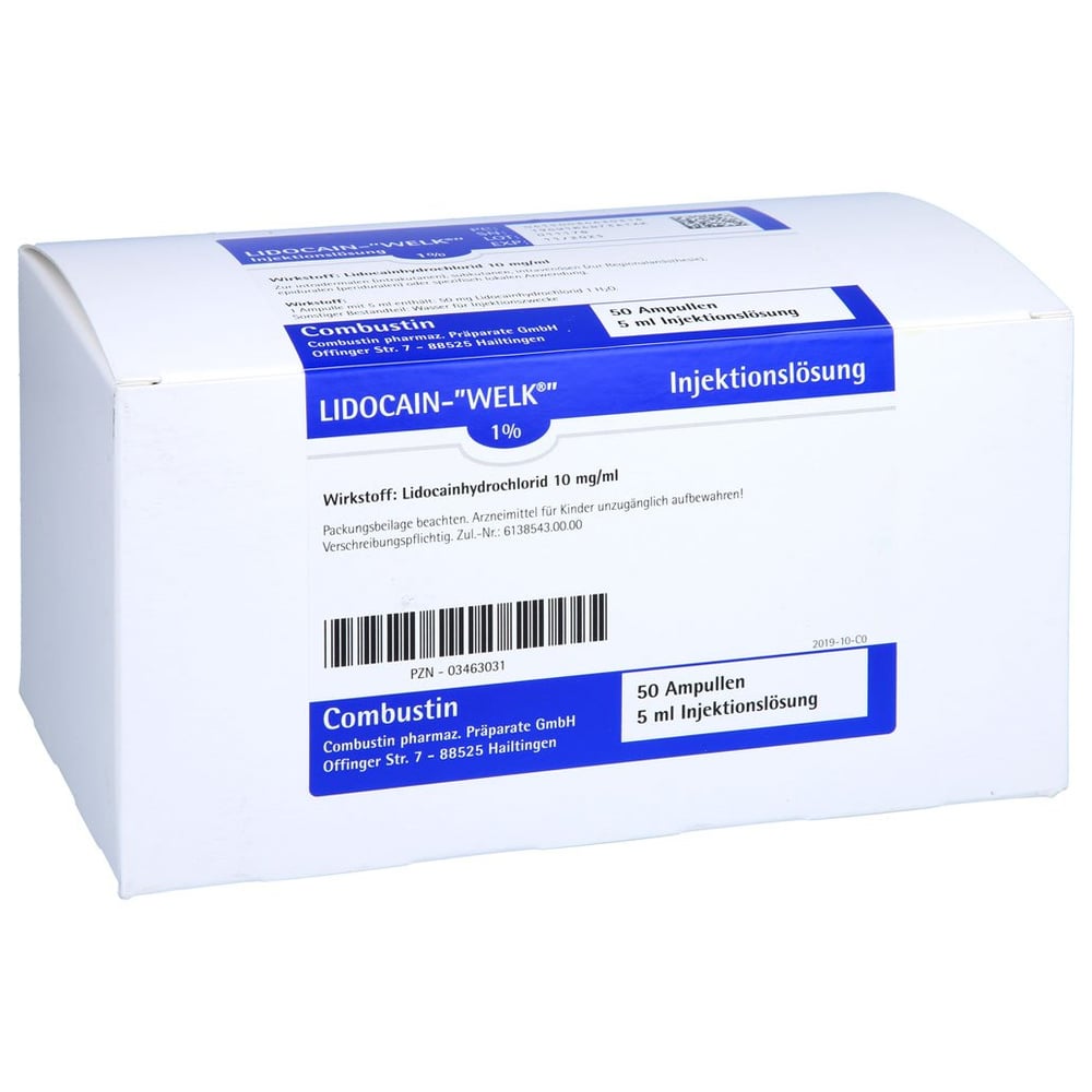 Lidocain Welk 1% Amp