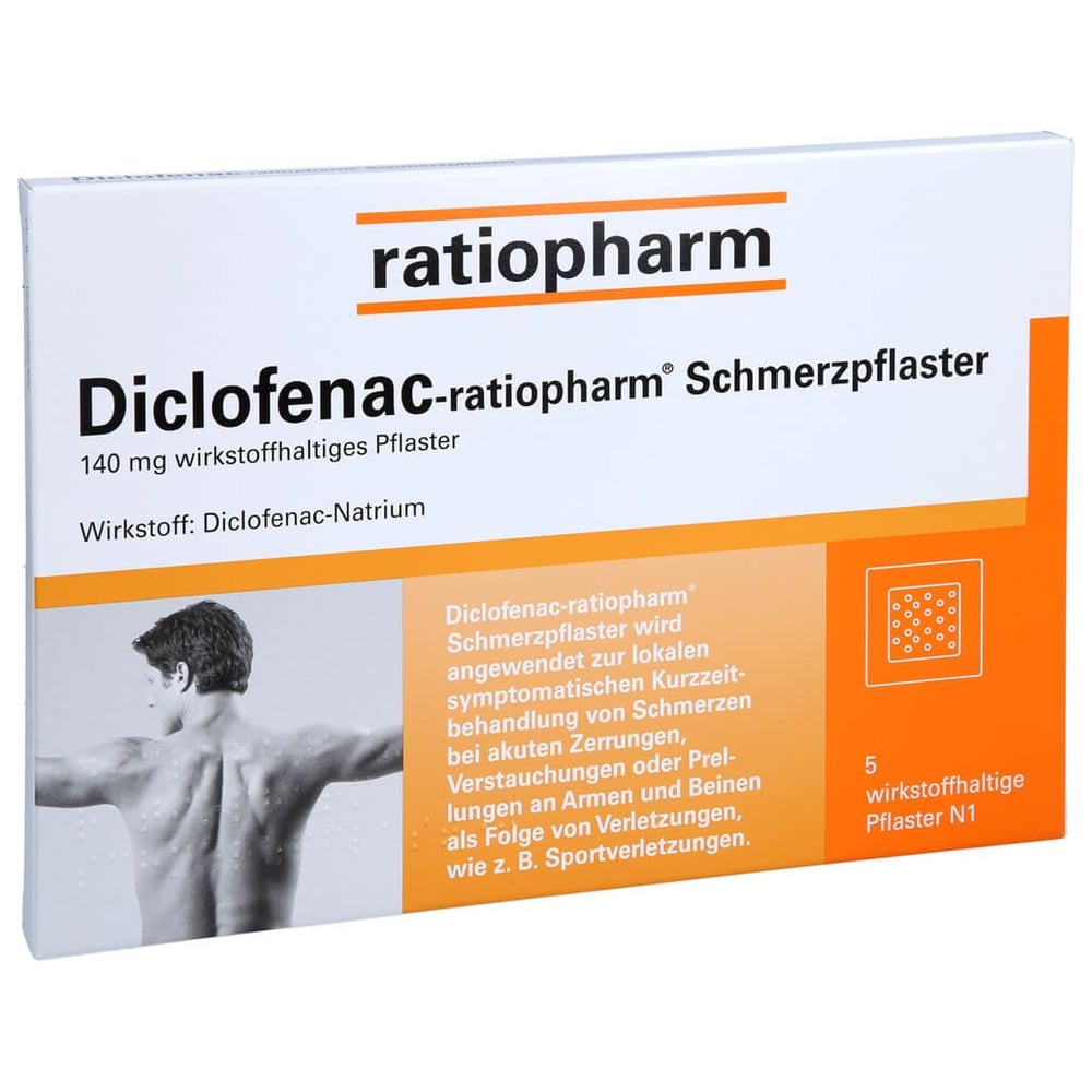 Diclofenac-ratiopharm Schmerzpflaster 140 mg