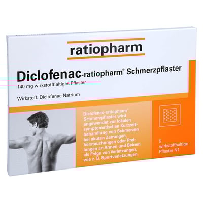 Diclofenac-ratiopharm Schmerzpflaster 140 mg