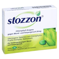 Stozzon Chlorophyll-Dragees gegen Mund- und Körpergeruch