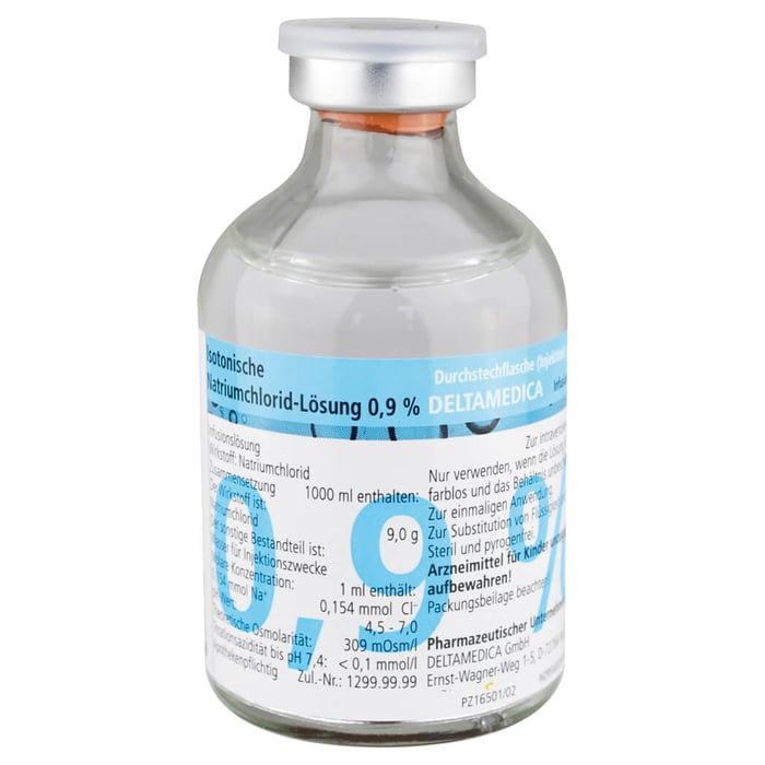 Isotonische NaCl 0.9% DELTAMEDICA Glasinj.