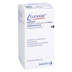 Clexane multidose 100000 I.E. (1000 mg)/10 ml Praxis Injektionslösung