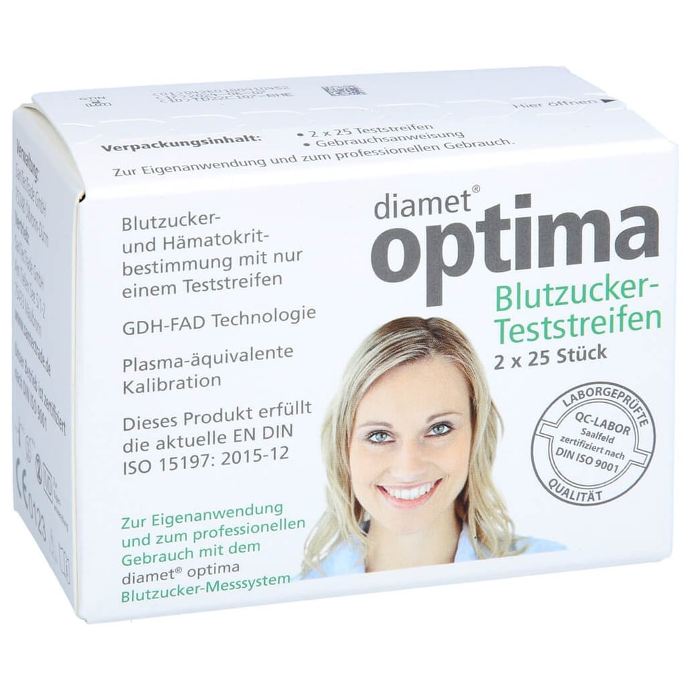 Diamet optima Blutzucker Teststreifen 2in1