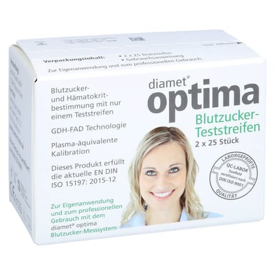 Diamet optima Blutzucker Teststreifen 2in1