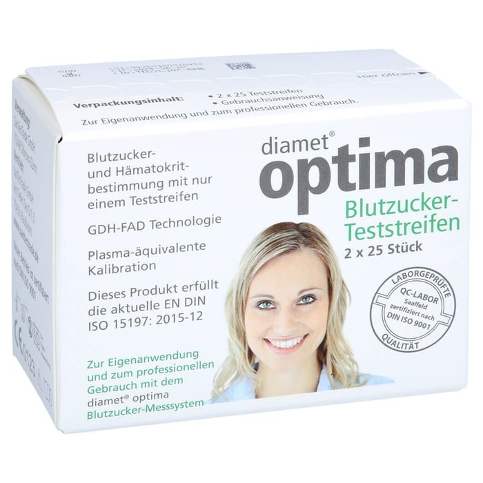 Diamet optima Blutzucker Teststreifen 2in1
