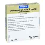 Ondansetron Kabi 2 mg/ml 8 mg Injektionslösung Produktbild 1