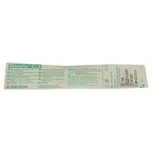Discofix C Dreiwegehahn mit 10 cm Schlauch blau Produktbild 1