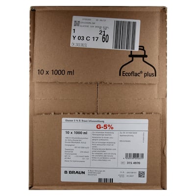 Glucose 5% B.Braun Ecoflac plus