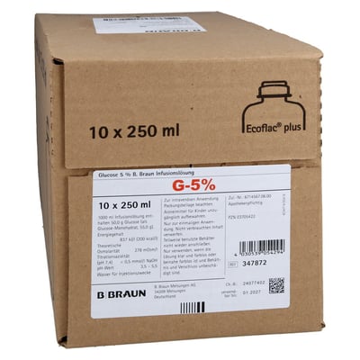 Glucose 5% B.Braun Ecoflac Plus Einzelflasche