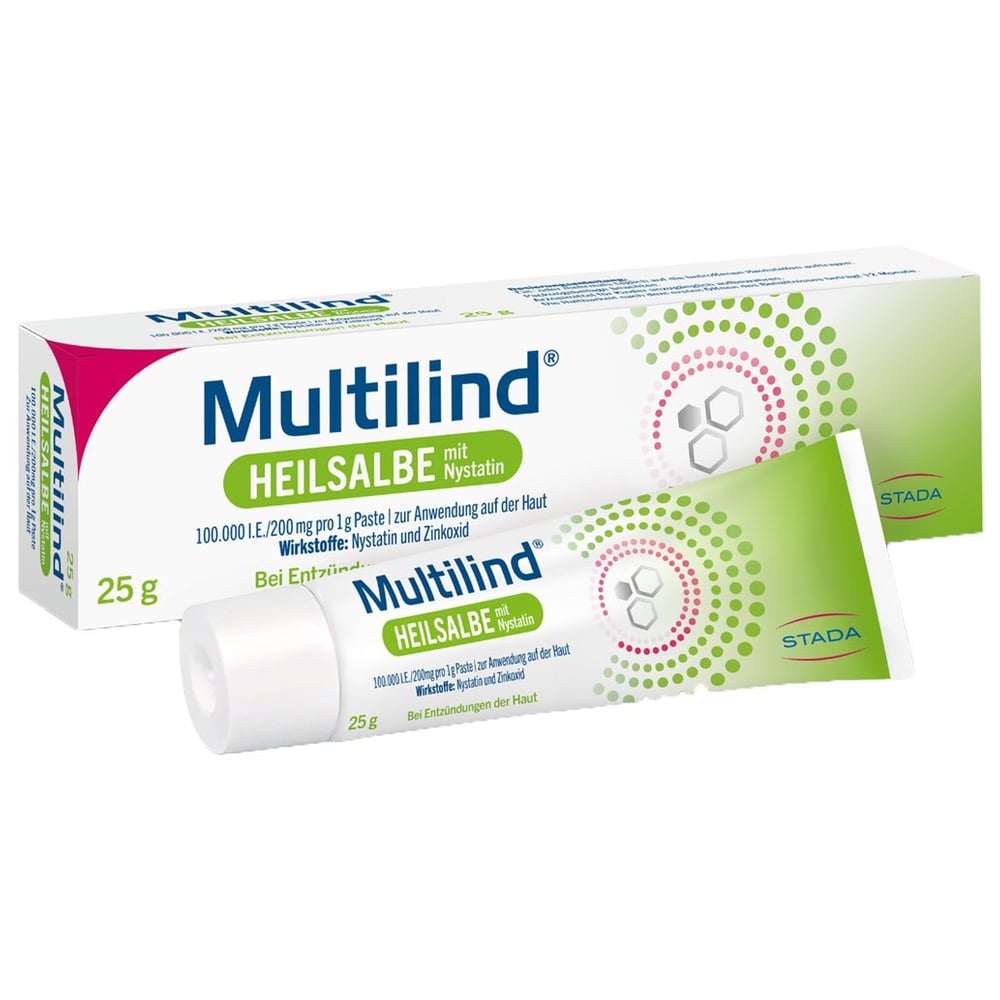 Multilind Heilsalbe mit Nystatin und Zinkoxid