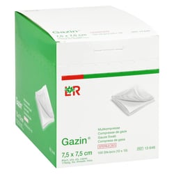 Gazin Mullkomp.7,5x7,5 cm steril 8fach