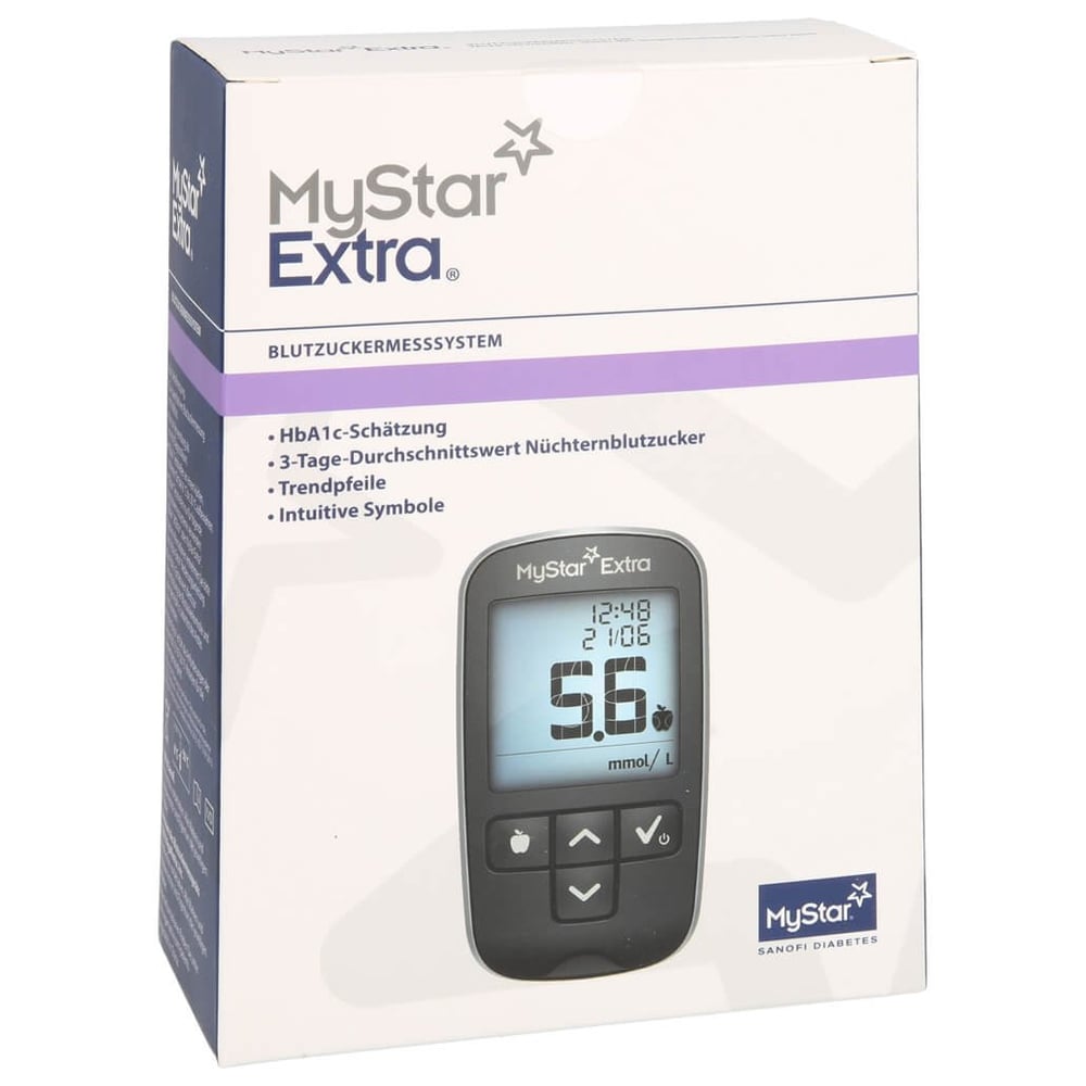 Mystar Extra Blutzuckermessgerät Set mmol/l