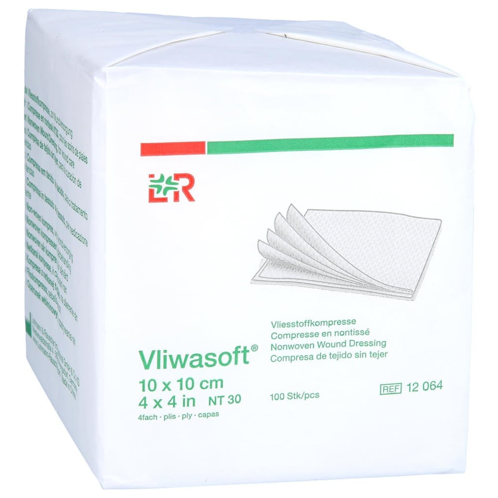 Vliwasoft Vlieskompressen 10x10 cm unsteril 4-lagig