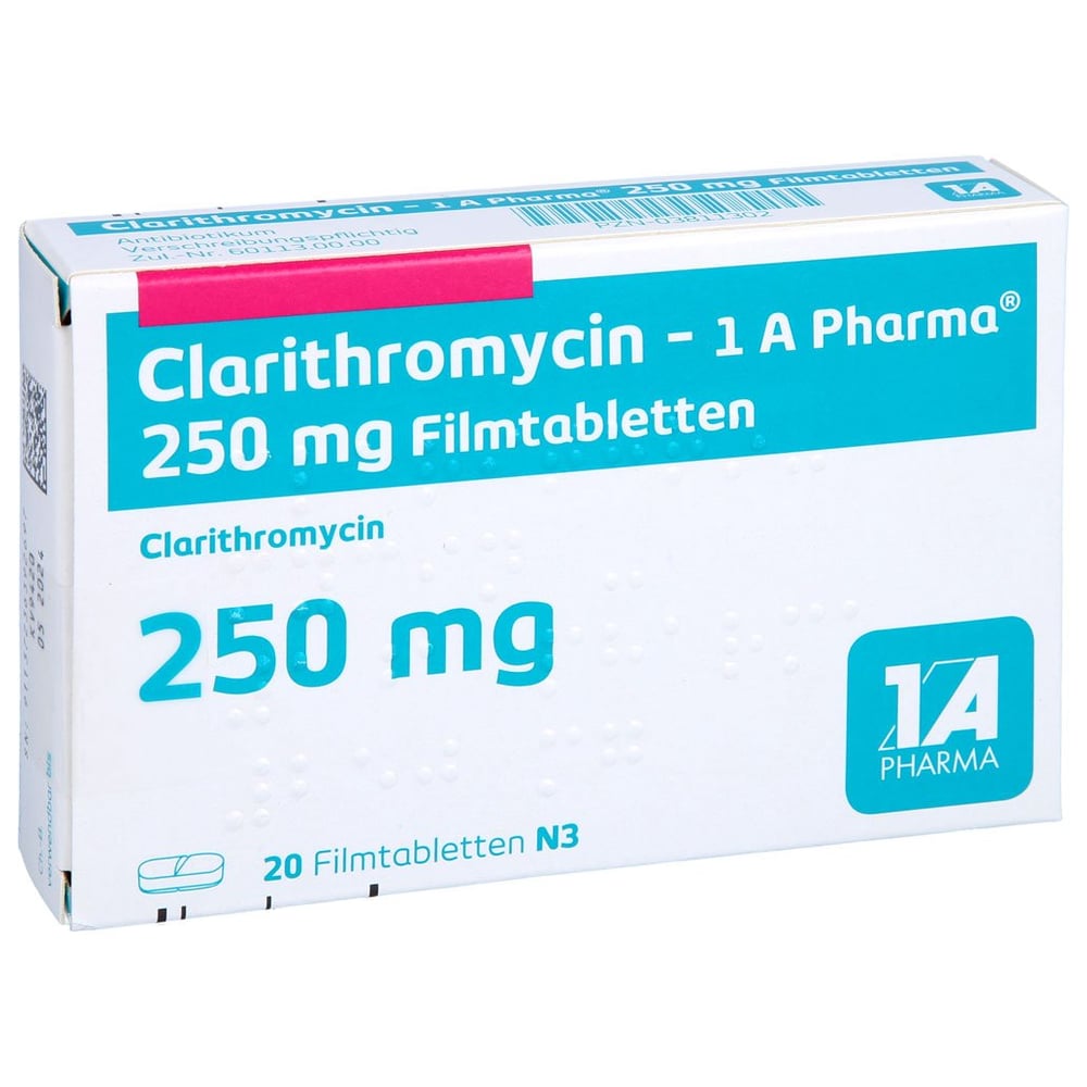 Clarithromycin - 1 A Pharma 250mg Filmtabletten