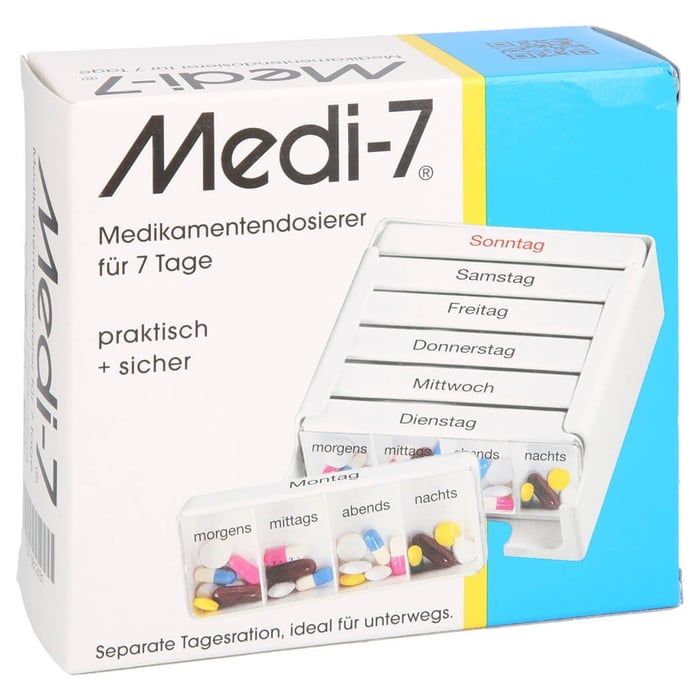 Medi 7 Medikamentendosierer für 7 Tage weiß
