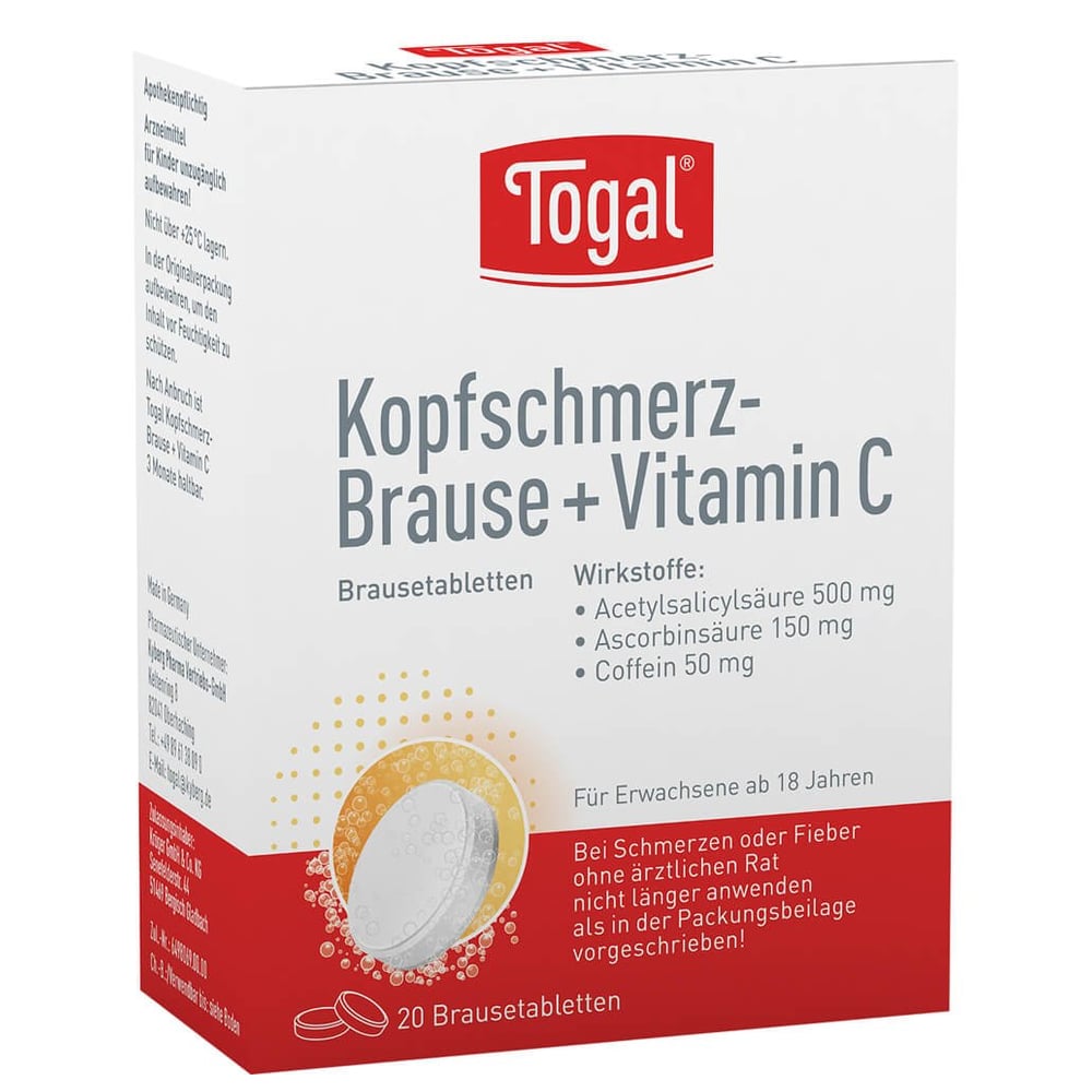 Togal Kopfschmerz-Brause+Vitamin C