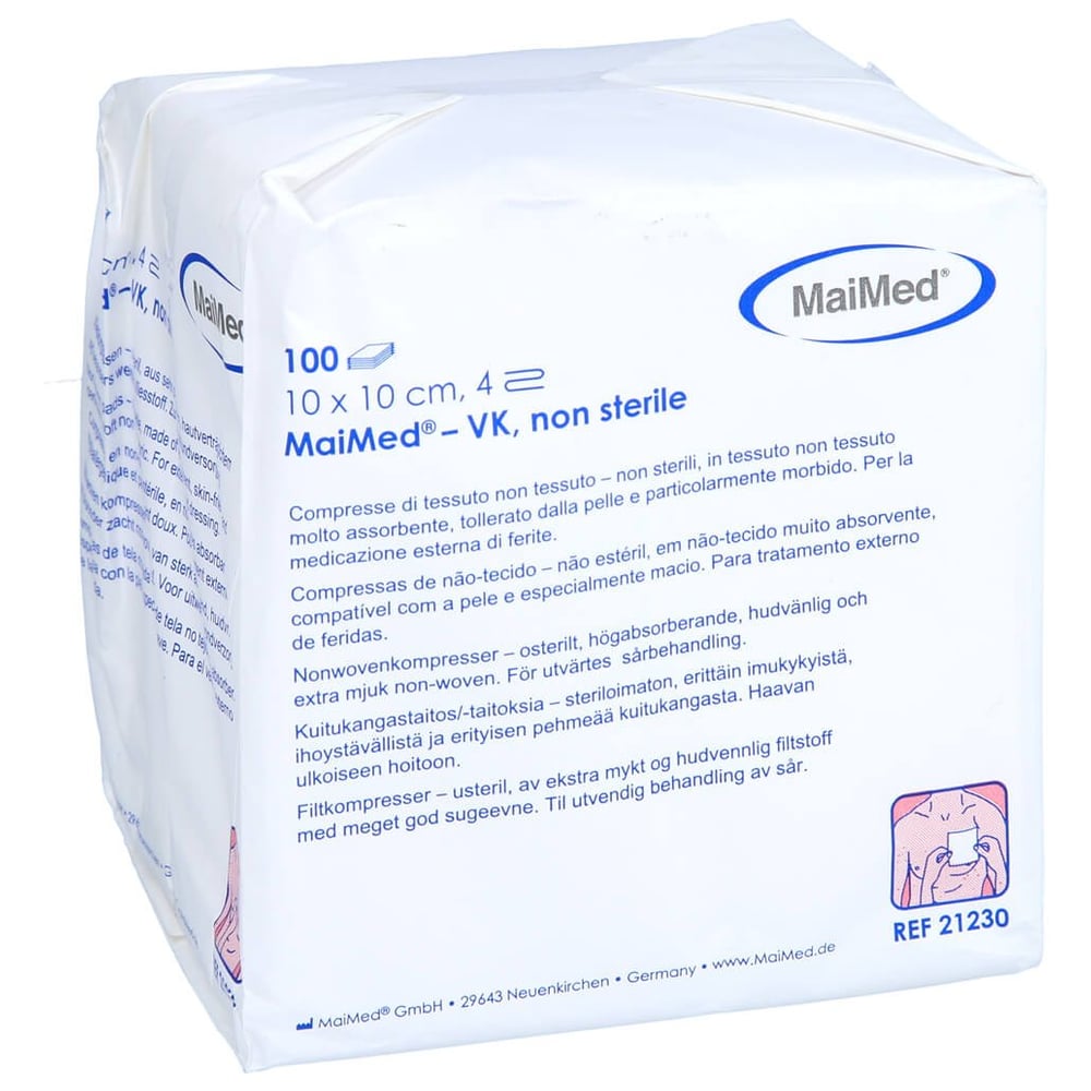 Vliesstoff-kompressen unsteril 10x10 cm 4fach