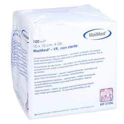 Vliesstoff-kompressen unsteril 10x10 cm 4fach