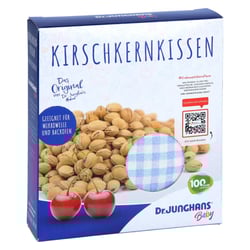 Kirschkernkissen 10x10cm Baby WEISS/BLAU kariert