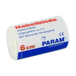 Nabelbinde 6 cm m.Band m.Cellophan