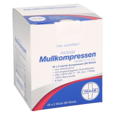 Mullkompressen 5x5 cm steril 8fach