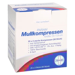 Mullkompressen 7,5x7,5 cm steril 8fach