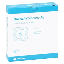 Biatain Silicone Ag Schaumverband 7,5x7,5 cm
