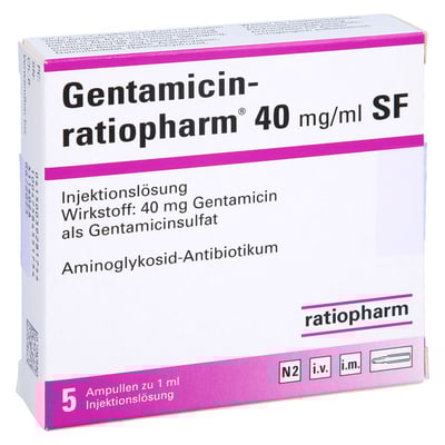 Gentamicin-ratiopharm 40mg/ml Injektionslösung SF