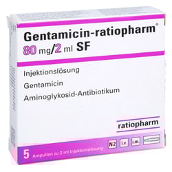 Gentamicin-ratiopharm 80mg/2ml Injektionslsg SF