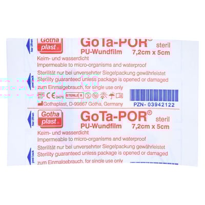 GOTA-POR PU Wundfilm 7,2x5 cm steril Pflaster