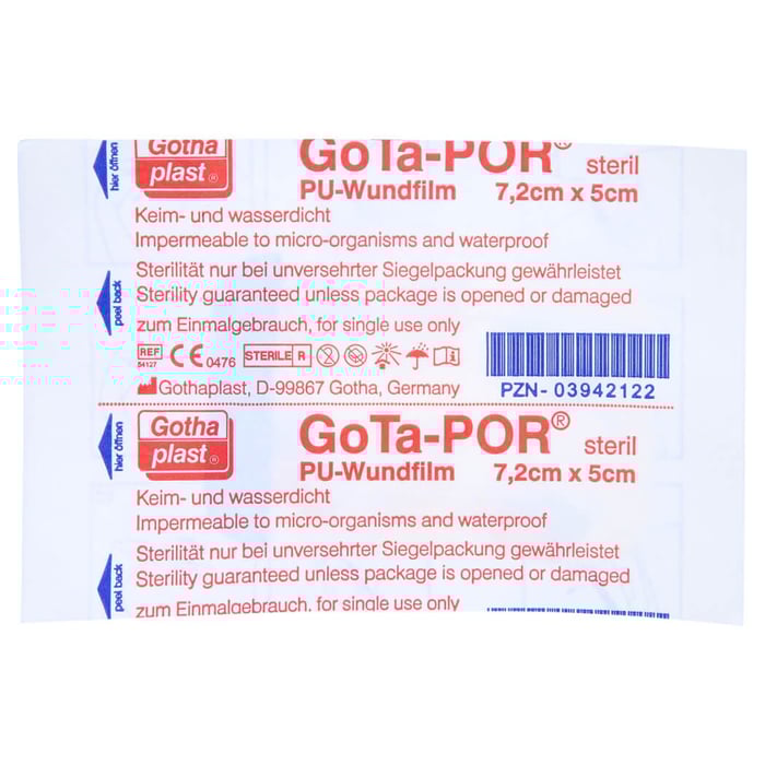 GOTA-POR PU Wundfilm 7,2x5 cm steril Pflaster